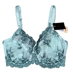 Wacoal 36DD Green Lace Underwire Lace Bra NWT 36E